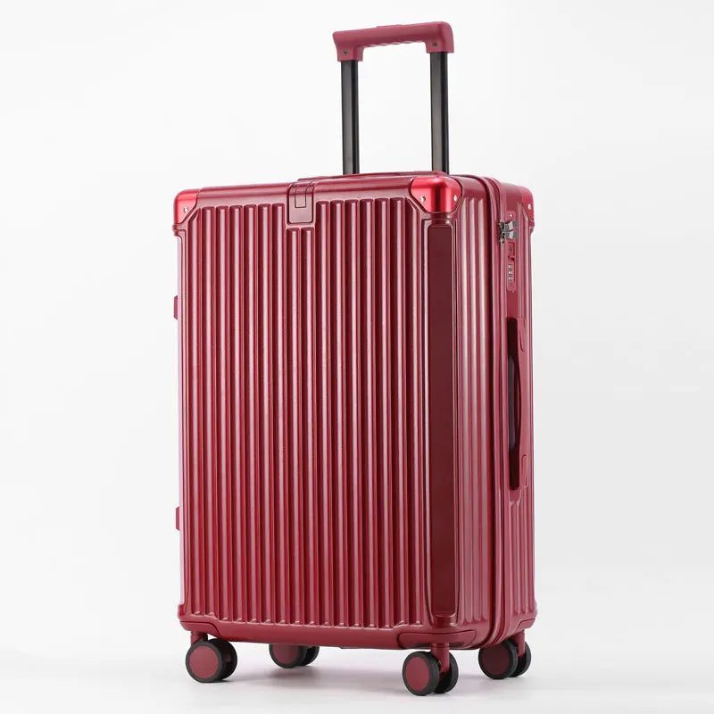 Zippered ABS+PC Suitcase Multi-Functional Large-Capacity Luggage Travel Case