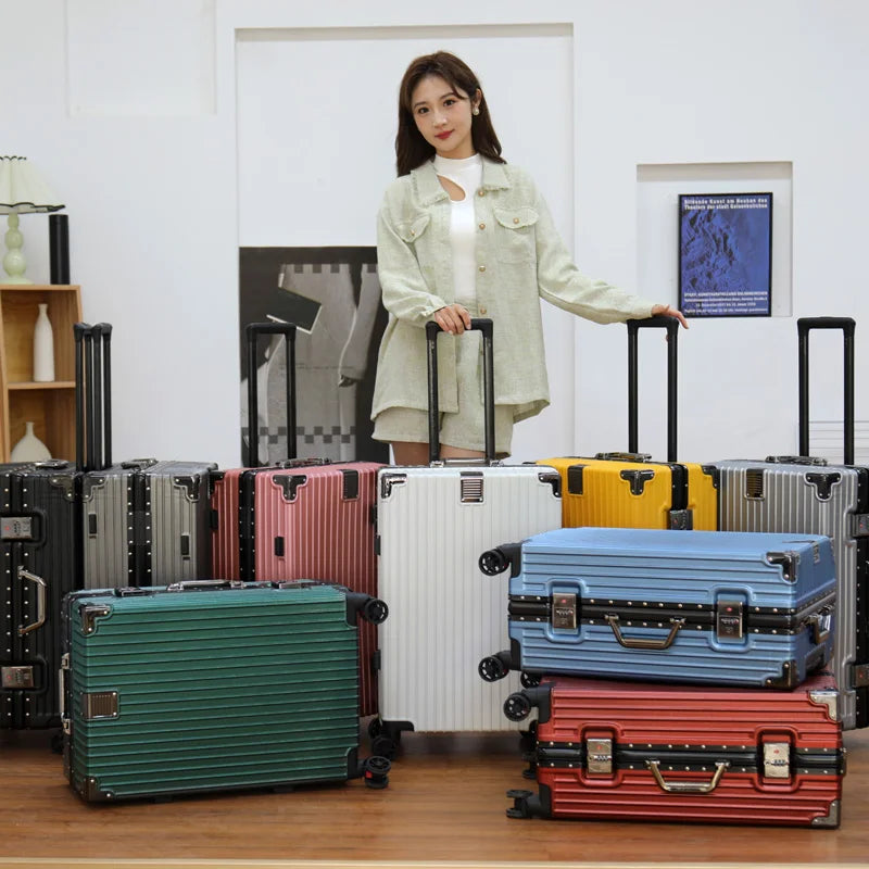Luggage Suitcase Aluminum Frame 20 Trolley Case Universal