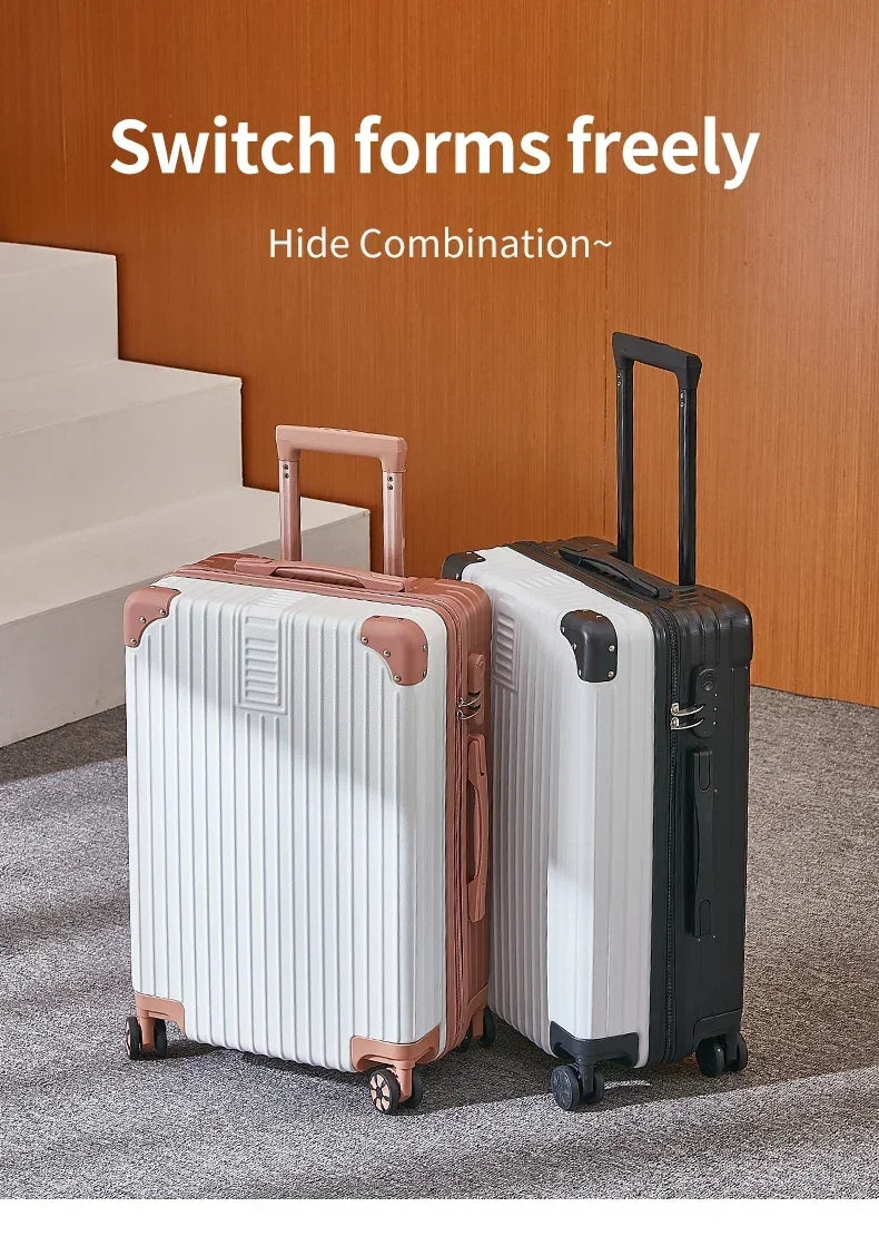 100% Aluminum Magnesium Alloy Luggage Trolley - 20-28 Inch