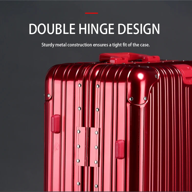 Alloy Hardshell Travel Suitcase - TSA Lock & Spinner Wheels