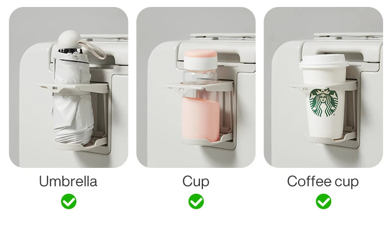 Aluminum Frame Carry-On Suitcase - USB Port, Cup & Phone Holder 20/24 Inch